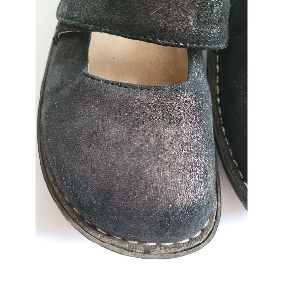 Alegria Womens Mary Jane Comfortable Glitter Shoes Black EU 37 US 7 - Picture 5 of 5